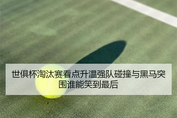 世俱杯淘汰赛看点升温强队碰撞与黑马突围谁能笑到最后